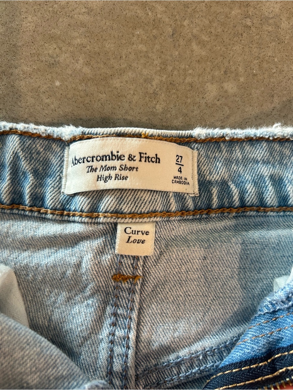 Abercrombie & Fitch Light Blue High-Rise Mom Shorts - Curve Love